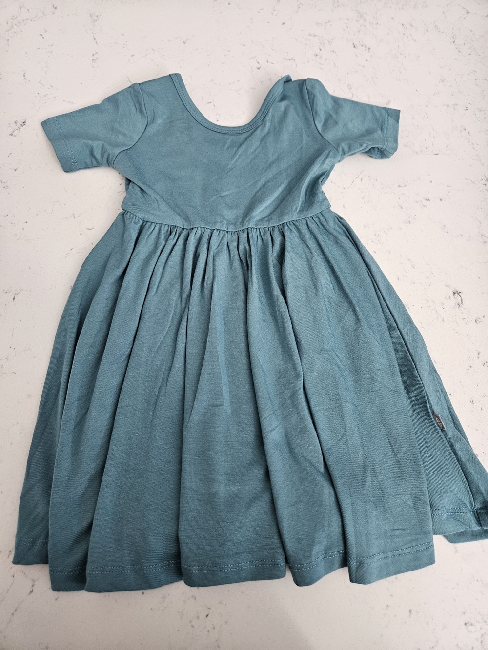 Kyte BABY Teal Short-Sleeve Twirl Dress